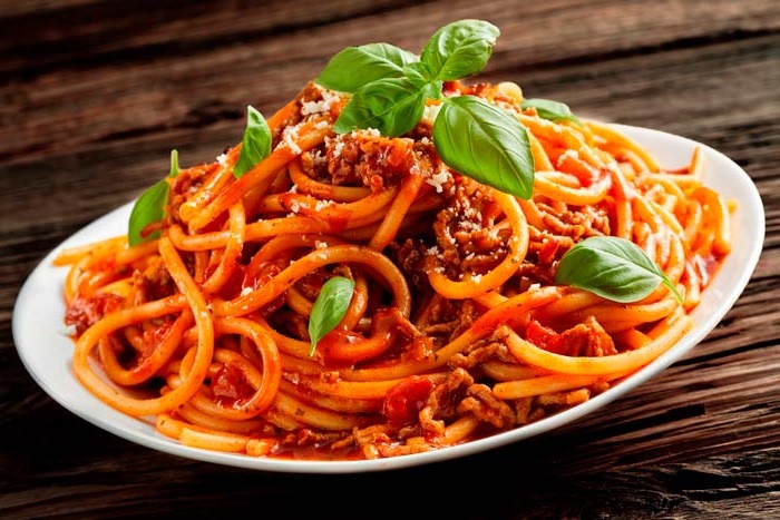 Spaghetti con salsa a la boloñesa